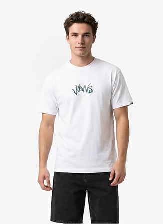 Vans VN000SY0WHT1 Wild Circle SS Tee Beyaz Yuvarlak Yaka Düz Erkek T-Shirt