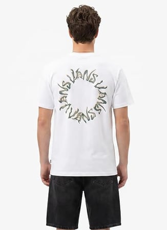 Vans VN000SY0WHT1 Wild Circle SS Tee Beyaz Yuvarlak Yaka Düz Erkek T-Shirt