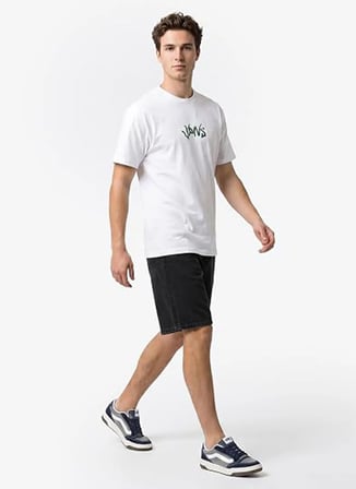 Vans VN000SY0WHT1 Wild Circle SS Tee Beyaz Yuvarlak Yaka Düz Erkek T-Shirt