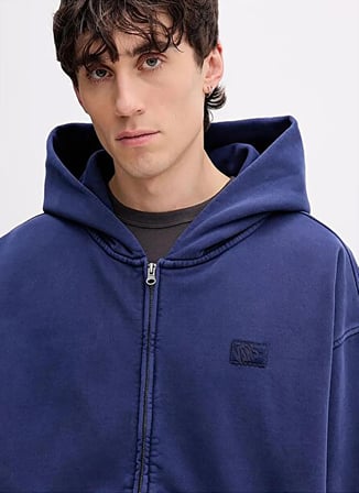 Vans VN000T78FOB1 Premium Full Zip Hoodi Lacivert Erkek Sweatshirt