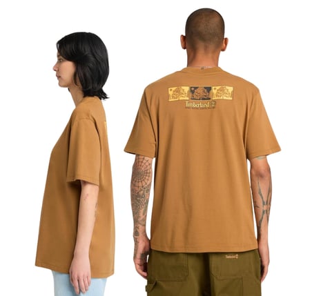 BC0YH35EH21-R Timberland Short Sleeve &amp;#039;&amp;#039;Triple Tree&amp;#039;&amp;#039; Graphic Tee Erkek T-Shirt Kahve