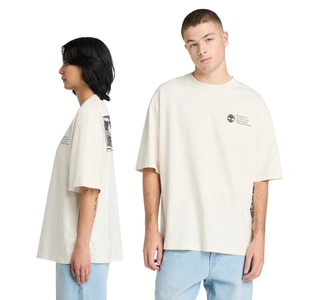 B0A5M8RCM91-R Timberland Archive Boot&amp;quot; Tee Erkek Krem