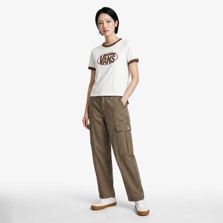 Vans Center Chest Ringer  Kadın Beyaz T-Shirt
