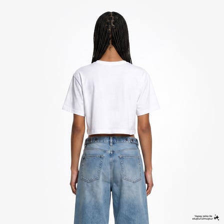 Vans Y2K Boho Relax Crop Kadın Beyaz T-Shirt