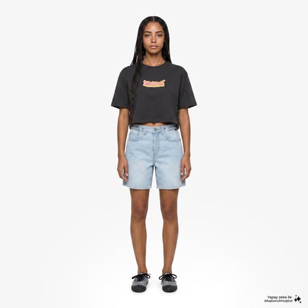 Vans Y2K Boho Relax Crop Kadın Siyah T-Shirt