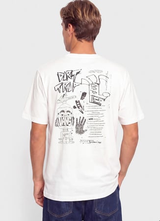 Vans VN000X02WHT1 Dirt Trip SS Tee Beyaz Bisiklet Yaka Regular Fit Düz Erkek T-Shirt
