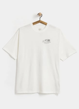 Vans VN000X02WHT1 Dirt Trip SS Tee Beyaz Bisiklet Yaka Regular Fit Düz Erkek T-Shirt