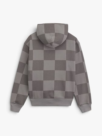 Tonal Check Stretch Logo Pullover Erkek Gri Sweatshirt - VN000ZP4