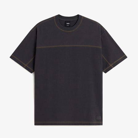 Vans Contrast Stitch Loose Fit Erkek Gri T-Shirt