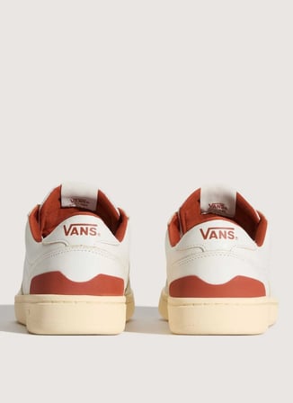Vans VN000Z26QJK1 Court Low Beyaz Bordo Erkek Deri Lifestyle Ayakkabı