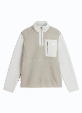 The North Face M YUMIORI 1/4 ZIP Ekru Erkek Sweatshirt