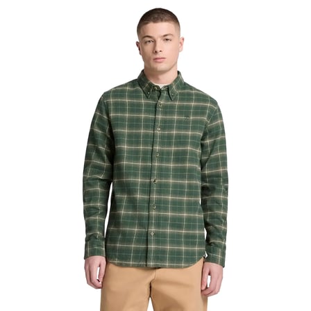 BC0YH89AIC1-R Timberland Flannel Check Shirt (Regular) Erkek Gömlek Yeşil