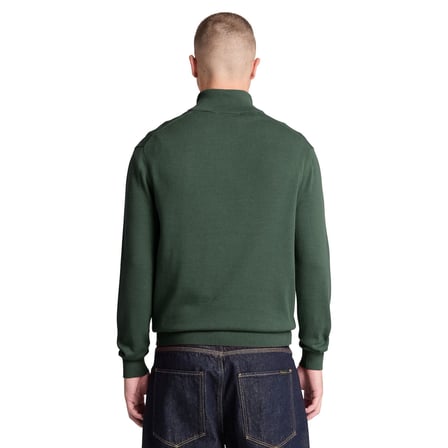BC0YHAY3981-R Timberland Wıllıams Rıver Cotton 1-4 Zip Sweater Erkek Sweatshirt Yeşil