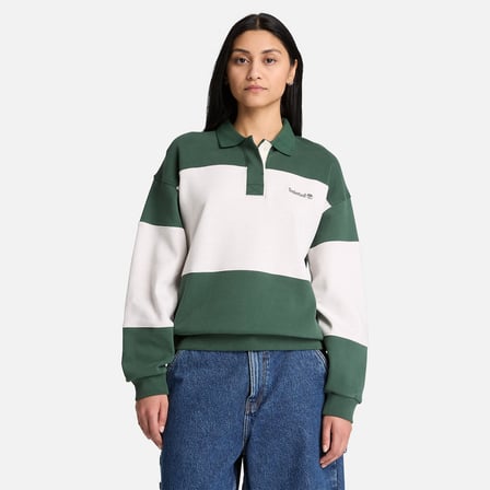 Timberland Rugby Polo Sweatshirt Kadın Yeşil Sweatshirt