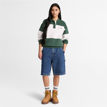 Timberland Rugby Polo Sweatshirt Kadın Yeşil Sweatshirt