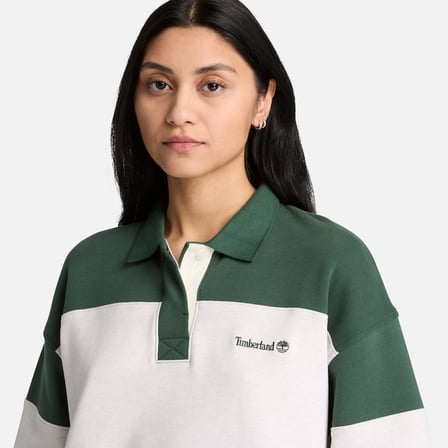 Timberland Rugby Polo Sweatshirt Kadın Yeşil Sweatshirt