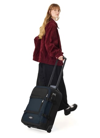 Eastpak Lacivert Unisex Çekçekli Kumaş Valiz TRANSIT'R PRO S