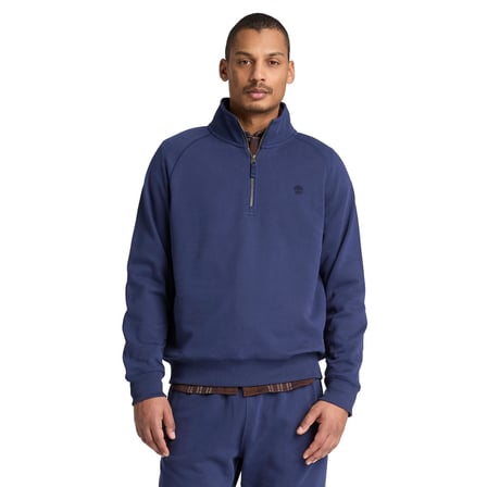 BC0YHB9AIH1-R Timberland Exeter Rıver Tree Embroidered Logo 1-4 Z Erkek Sweatshirt Lacivert