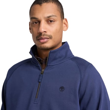 BC0YHB9AIH1-R Timberland Exeter Rıver Tree Embroidered Logo 1-4 Z Erkek Sweatshirt Lacivert