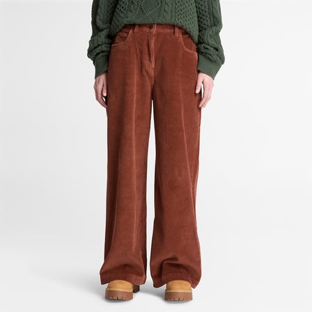 Timberland Corduroy Wide-Leg Kadın Kahverengi Pantolon