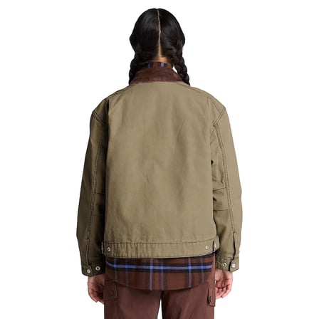BC0YH4ZAIE1-R Timberland Strafford Washed Canvas Jacket 2.0 Kadın Mont Yeşil