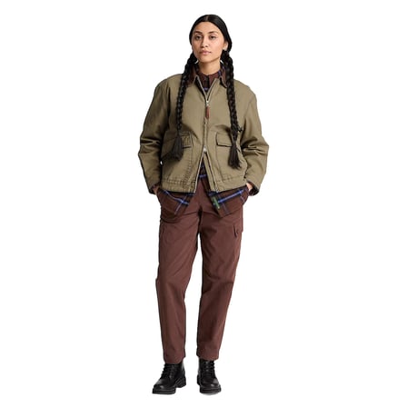BC0YH4ZAIE1-R Timberland Strafford Washed Canvas Jacket 2.0 Kadın Mont Yeşil