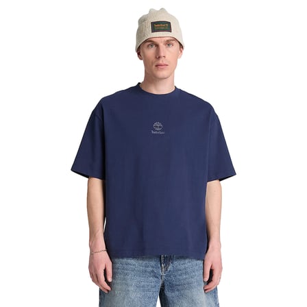 BC0YHF3AIH1-R Timberland Shorewood Heavyweight Ss Tee Erkek T-Shirt Lacivert