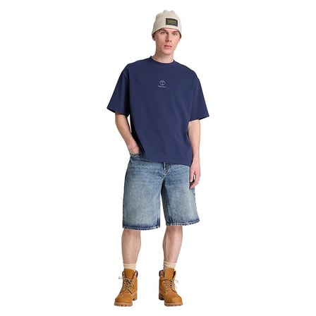 BC0YHF3AIH1-R Timberland Shorewood Heavyweight Ss Tee Erkek T-Shirt Lacivert