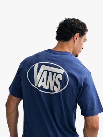 Oval Logo Loose SS Tee Erkek Lacivert T-Shirt - VN0010FE