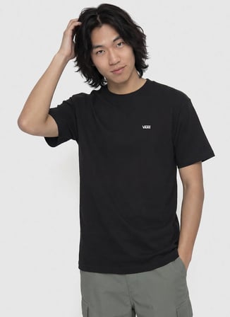 Vans VN0010FFBLK1 Left Chest II Loose SS Siyah Bisiklet Yaka Regular Fit Düz Erkek T-Shirt