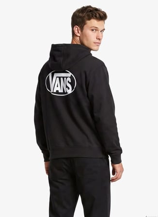 Vans VN0010G2BLK1 Oval Logo Pullover Siyah Erkek Sweatshirt