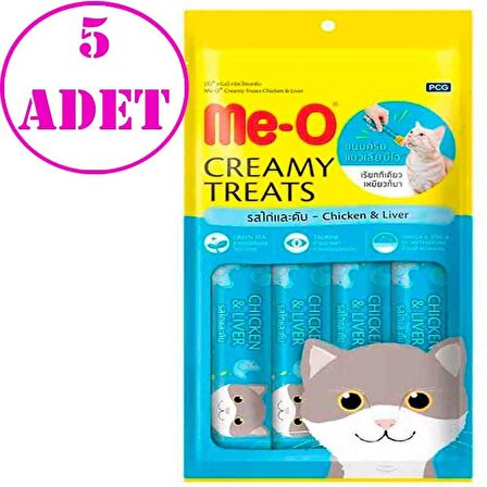 Meo Tavuklu ve Ciğerli Krema Kedi Ödülü 4x15 gr 5 AD