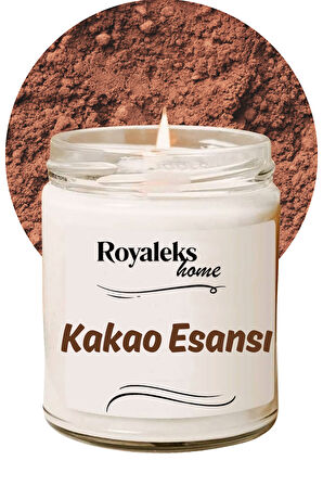 Doğal Özel Seri Kokulu Dekoratif Kavanoz Mum 210 cc - Kakao Esansı - RYL