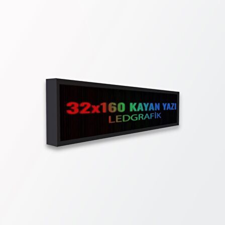 Ledgrafik 32x160 cm RGB kayanyazı led tabela.