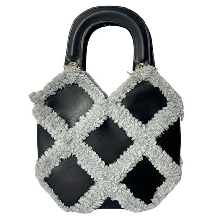 Uretti - Öznur 7392 1383 El Yapımı Puffy İp Kadın El Çantası / 25 cm x 25 cm