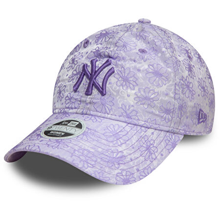 New York Yankees Kadın Çiçekli Açık Mor 9TWENTY 60595378 Şapka