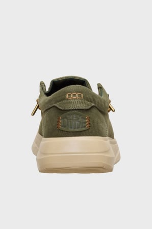 Hey Dude Wally Comf Worn Twill Makosen Ayakkabı Erkek AYAKKABI 45113-3BN HAKİ