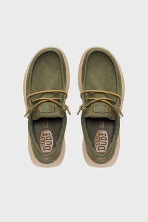 Hey Dude Wally Comf Worn Twill Makosen Ayakkabı Erkek AYAKKABI 45113-3BN HAKİ