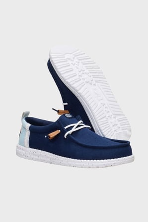 Hey Dude Wally Craft Linen Logolu Casual Ayakkabı Erkek AYAKKABI 43086-4UX LACİVERT