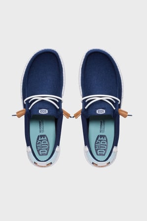 Hey Dude Wally Craft Linen Logolu Casual Ayakkabı Erkek AYAKKABI 43086-4UX LACİVERT