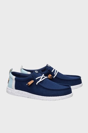 Hey Dude Wally Craft Linen Logolu Casual Ayakkabı Erkek AYAKKABI 43086-4UX LACİVERT