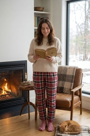 Kadın Lastikli Bel Pamuklu Pijama Altı Soft Örme Mevsimlik Ev Pantolonu