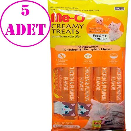 Meo Tavuklu Balkabaklı Krema Kedi Ödülü Kedi Çorbası 4x15 gr 5 AD