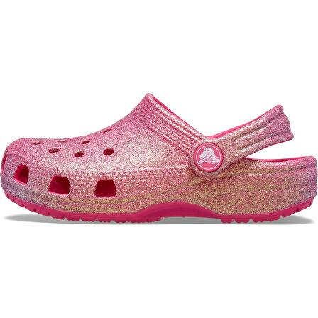 Classic Iridescent Glitter Classic Clog Çocuk Terlik 210986-6ZQ Dragon Fruit