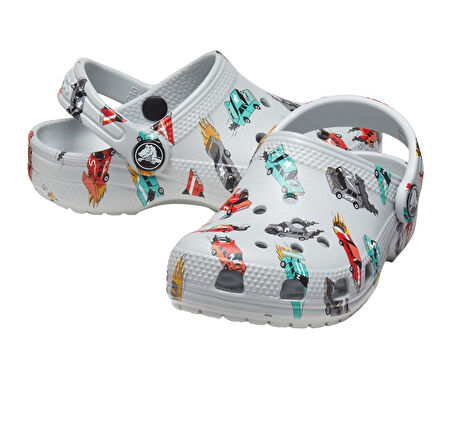 210992-1NN Crocs Classic Race Cars Graphic Cg T &amp;Ccedil;ocuk Terlik Gri