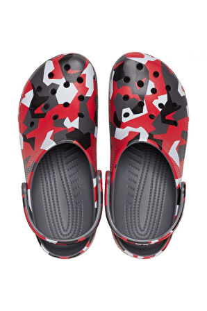 Crocs 211009 Geo Camo Clog Kırmızı Unisex Terlik