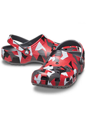 Crocs 211009 Geo Camo Clog Kırmızı Unisex Terlik