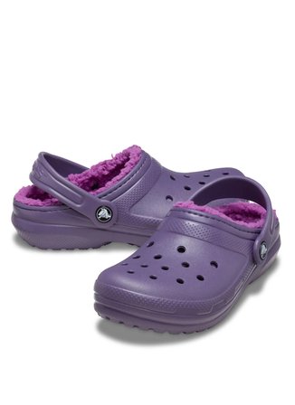 Crocs Mor Kız Çocuk Terlik Classic Lined Clog K