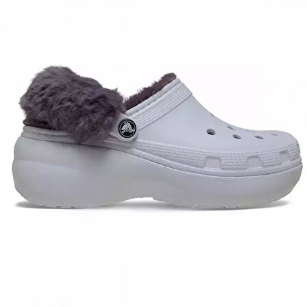 Crocs Classic Platform Fuzz Lined Clog Frosted Grape Terlik 212854-5BO