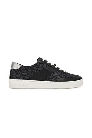 Kadın Kaycee Lace Up Monogram Desenli Sneakers - Siyah/Gümüş | 36,5
